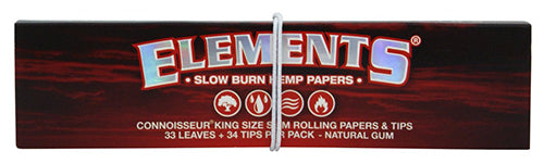 Elements Red Connoisseur - King Size Slim (with tips)