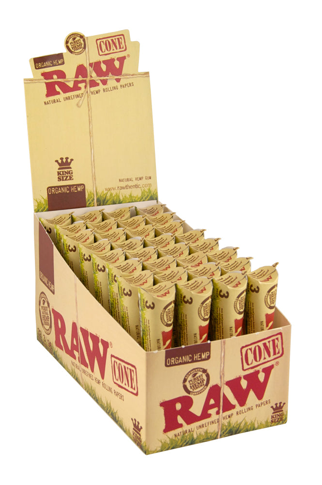 Raw Organic Cones - King size - 3PKS