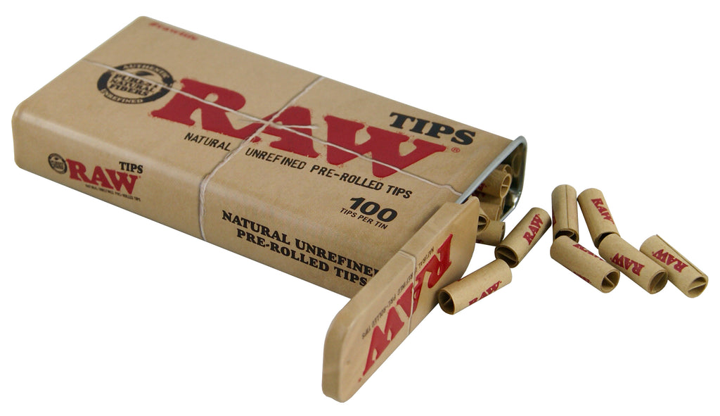 Raw Pre-Rolled Tips in Tin