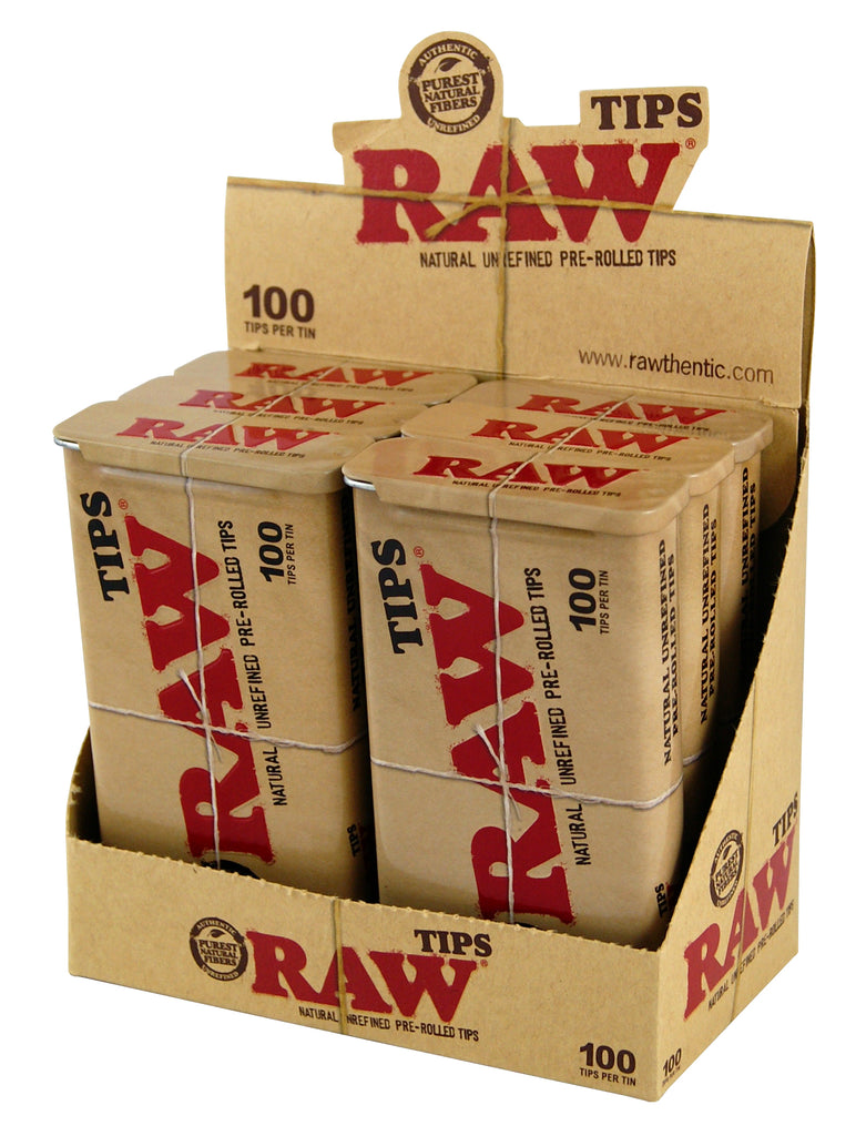 Raw Pre-Rolled Tips in Tin